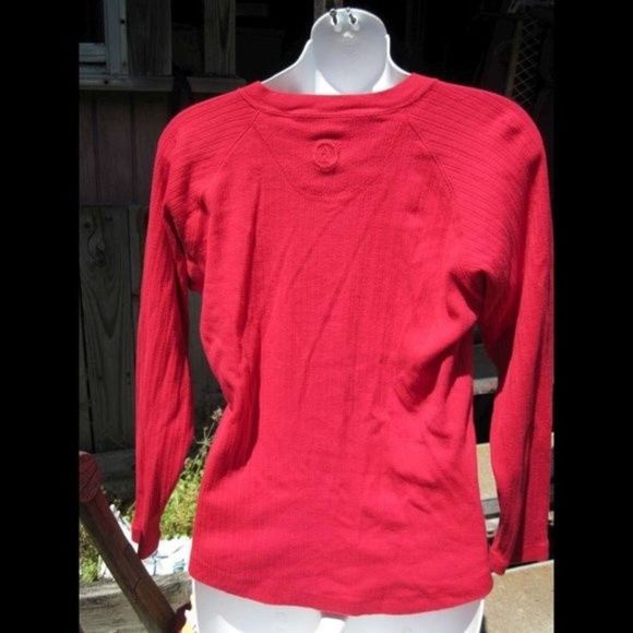 Long Sleeve Warm Arizona Jean Co Embroidered Logo Red Shirt Small Buttons Cotton - Picture 5 of 6